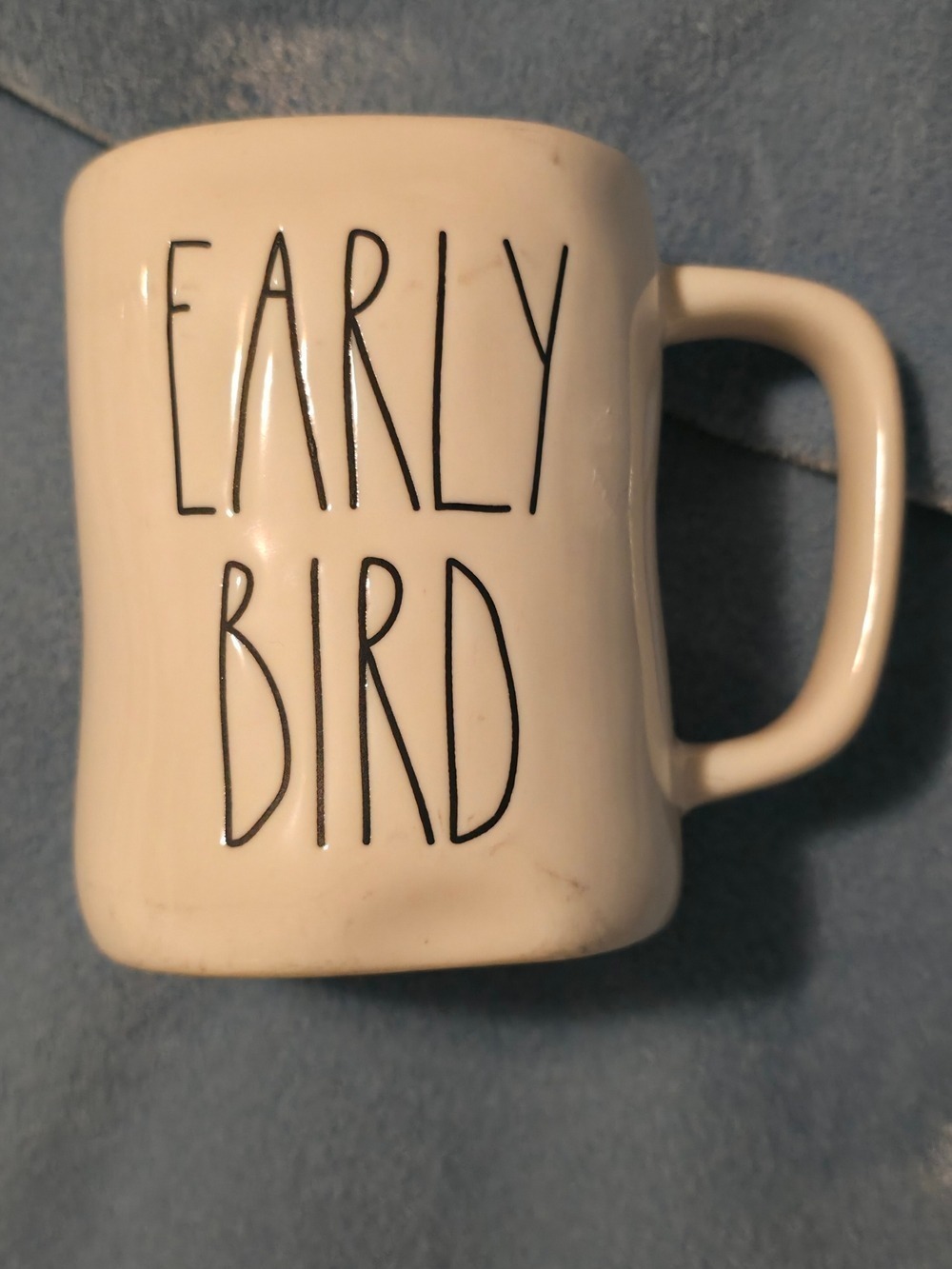 4/$25 Deal! Rae Dunn White 'EARLY BIRD' Ceramic Coffee Mug